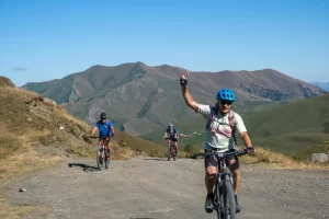 Tbilisi - Black sea cycling tour - at Zekari pass